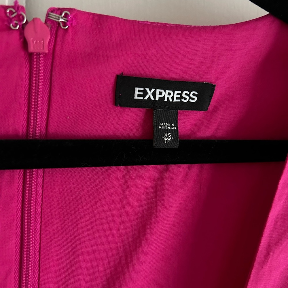 Express Fuchsia Ruffle Strap Maxi Dress - Picture 4 of 5